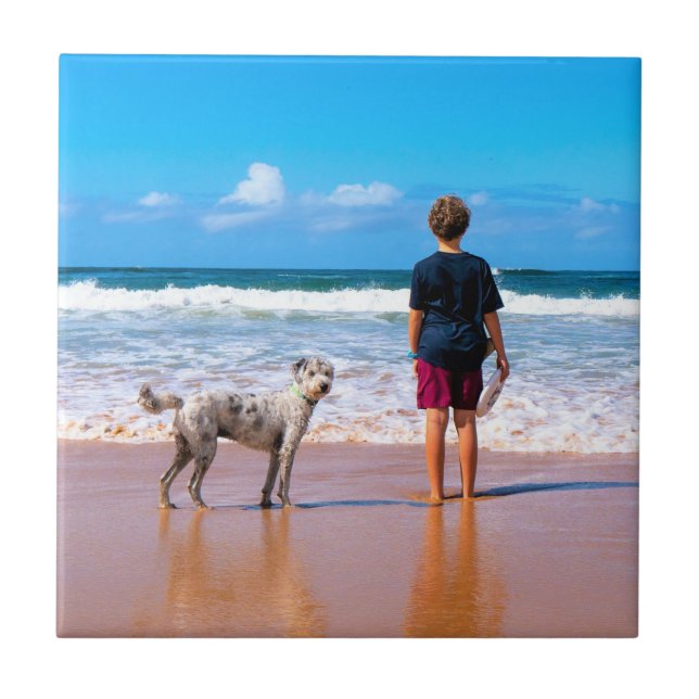 Custom Photo Ceramic Tile Your Favorite Photos (Front)