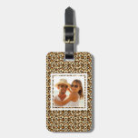 Custom Photo Cheetah skin pattern Luggage Tag