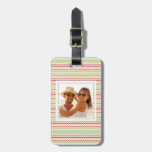 Custom Photo Chevron Pattern 4 Luggage Tag