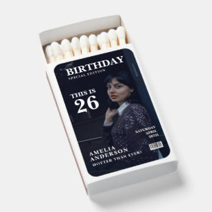 Custom photo Chic Magazin cover Birthday matchbox Matchboxes