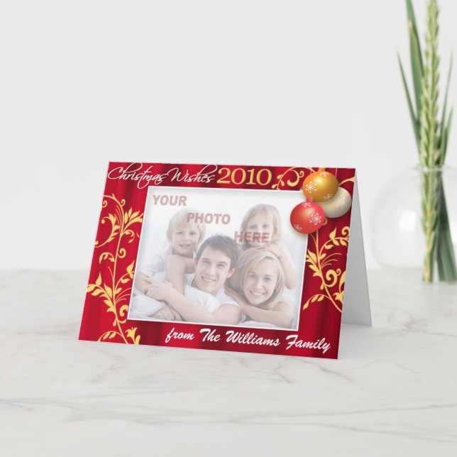 Custom Photo Christmas Card (Front)