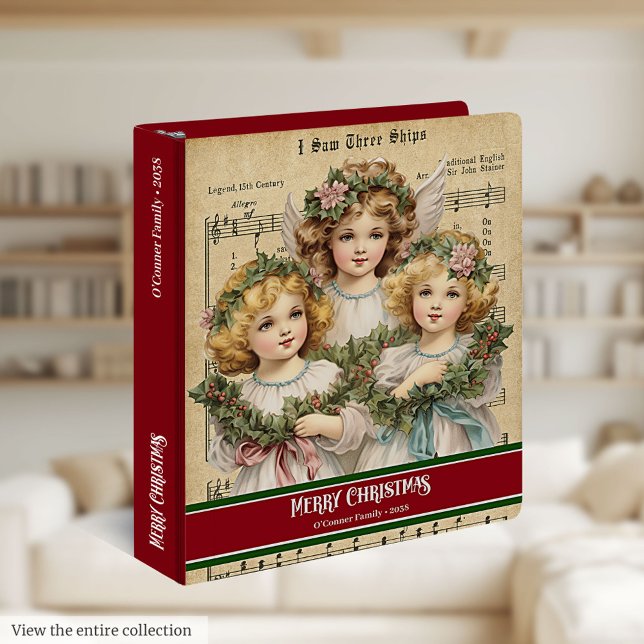 Custom Photo Christmas Card Keeper Angel Binder (Custom Photo Christmas Card Keeper Angel Binder)