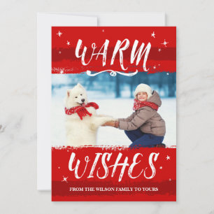 Custom Photo Christmas Cards - Warm Wishes 2017