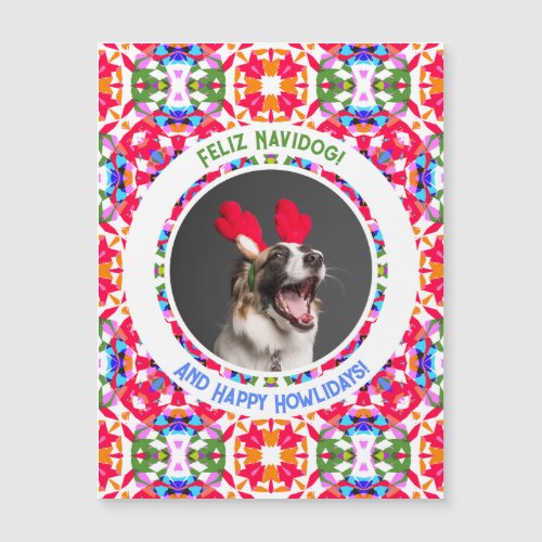 Custom Photo Christmas Dog Mom Dad Colorful Cards