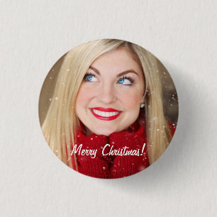 Custom Photo Christmas Gift - Button