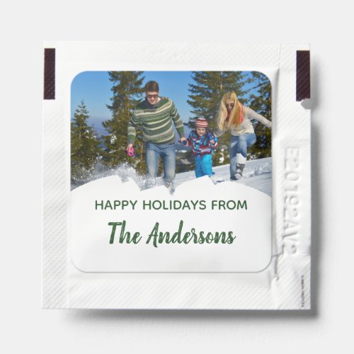 Custom Photo Christmas Holiday Message Hand Sanitizer Packet