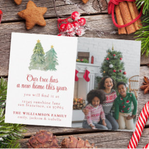 Custom Photo Christmas Holiday Moving Announcement