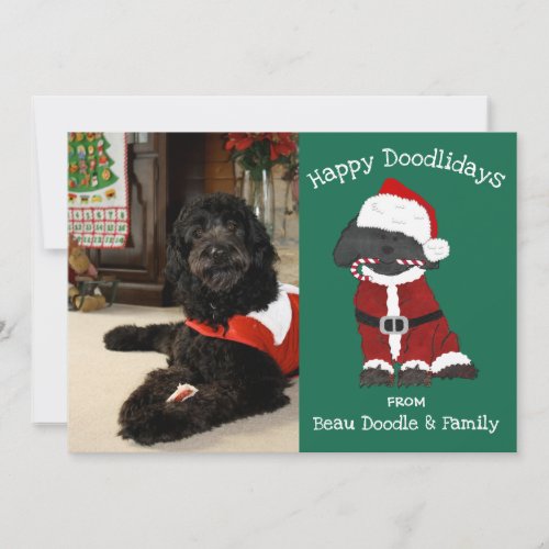 Custom Photo Christmas Labradoodle Santa Holiday