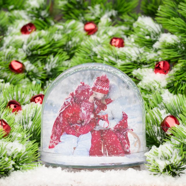 Custom Photo Christmas Memories Snow Globe (Christmas)
