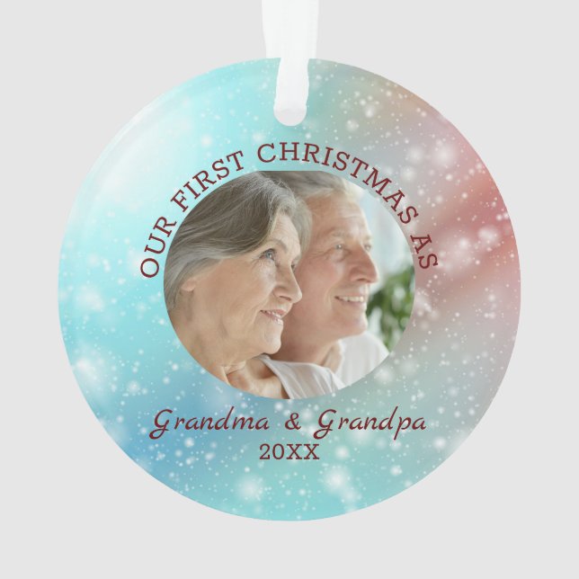 Custom Photo Christmas Ornament (Back)