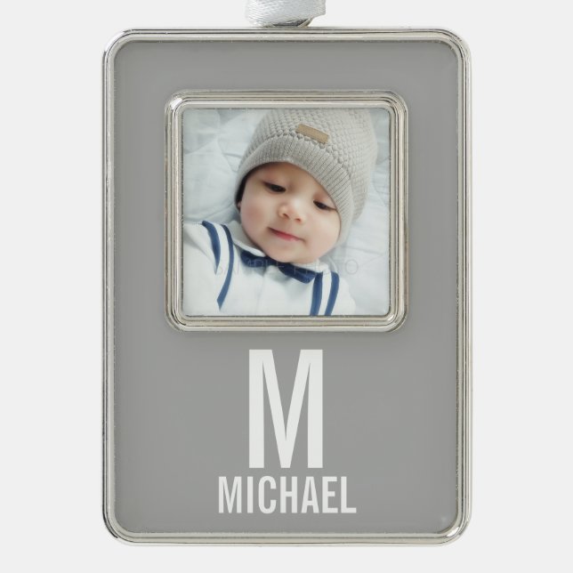 Custom Photo Christmas Ornament (Front)