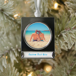 Custom Photo Christmas Ornament Personalized Text