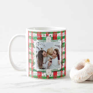 Custom Photo Christmas Personalized Family Name  Coffee Mug