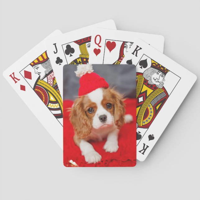 Custom Photo Christmas Playing Pet Card Deck (Back)