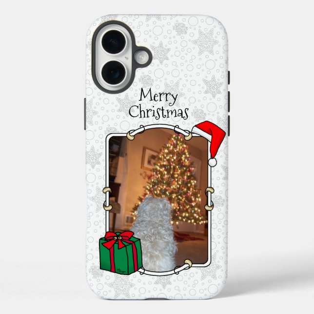 Custom Photo Christmas Santa Hat Pet HO HO HO Case-Mate iPhone Case (Back)