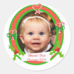 Custom Photo Christmas Stickers