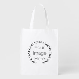 Custom Photo Circle Tote – Add Image & Text Party