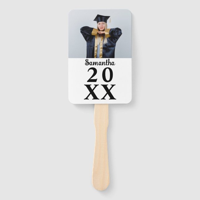 Custom Photo Class of 2025 Graduation Party Senior Hand Fan (Front)