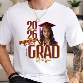 Custom Photo Class of 2027 Graduation Keepsake T-Shirt