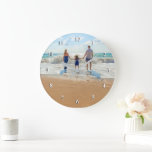 Custom Photo Clock with Your Photo Design<br><div class="desc">Custom Photo Clocks - Unique Your Own Design - Personalized Family / Mom / Dad / Kids / Friends or Personal Clock Photo Gifts - Add Your Photo / or Text / Name - Resize and move or remove and add elements with Customization tool ! Choose Fonts / Size /...</div>