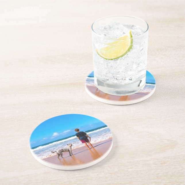 Custom Photo Coaster Create with Your Pet Photos (Side)