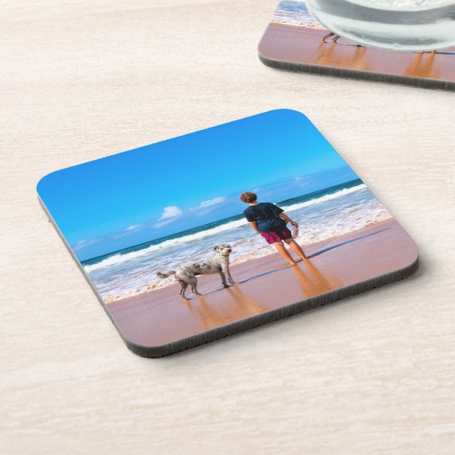 Custom Photo Coaster with Your Pets Photos (Left Side)