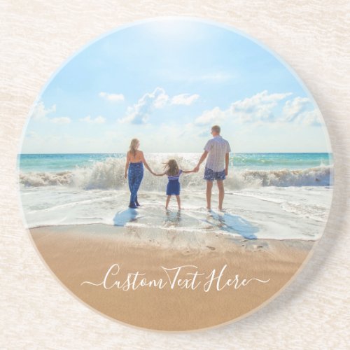 Custom Photo Coaster with Your Photos and Text