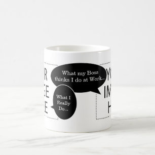 Custom Photo Coffee Mug with Two Speech Bubbles
