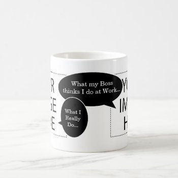 Custom Photo Coffee Mug With Two Speech Bubbles by MyCustomCoffeeMugs at Zazzle