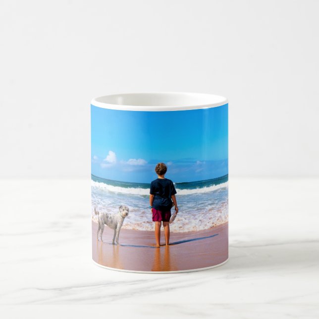 Custom Photo Coffee Mug Your Own Design with Pet (Center)