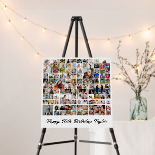 Custom Photo Collage 100 Picture Party Square Foam Board