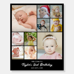 Custom Photo Collage 10 Pictures 8x10 16x20 Black Foam Board