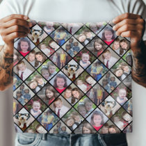 Custom Photo Collage - 12 Photos diamond pattern Bandana