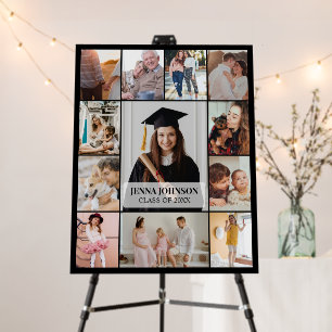 Custom Photo Collage 12 Picture 11x14 22x28 Black Foam Board