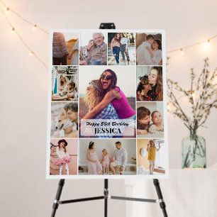 Custom Photo Collage 12 Picture 11x14 22x28 White Foam Board
