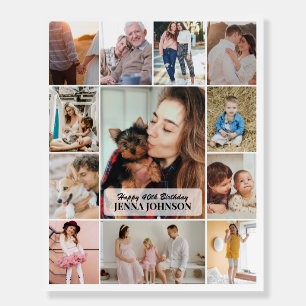 Custom Photo Collage 12 Picture 8x10 16x20 White Foam Board