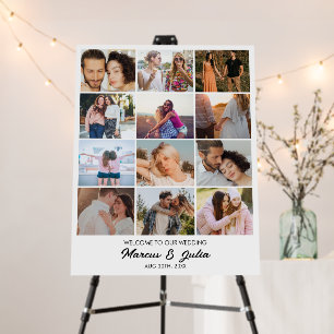 Custom Photo Collage 12 Pictures 11x14 22x28 White Foam Board