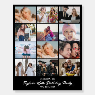 Custom Photo Collage 12 Pictures 8x10 16x20 Black Foam Board