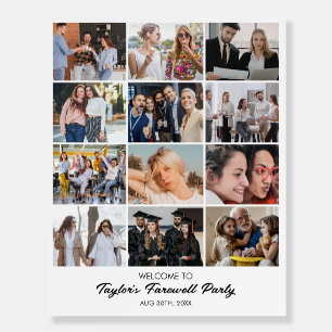 Custom Photo Collage 12 Pictures 8x10 16x20 White Foam Board