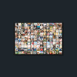 Custom Photo Collage 150 Pictures Grid Canvas Print<br><div class="desc">Turn your favorite photos into a stunning piece of wall art. This custom photo collage poster is the perfect way to tell your story, capturing a lifetime of memories in one beautiful display. With 100% personalization, you can easily upload your own photos and customize the text, fonts, and colors to...</div>