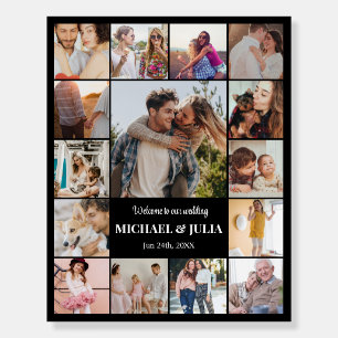 Custom Photo Collage 15 Picture 8x10 16x20 Black Foam Board