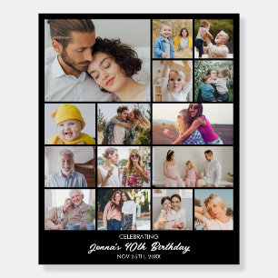 Custom Photo Collage 15 Pictures 8x10 16x20 Black Foam Board