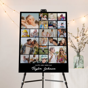 Custom Photo Collage 20 Pictures 11x14 22x28 Black Foam Board