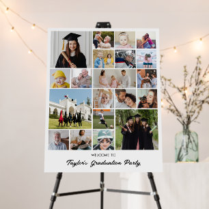 Custom Photo Collage 20 Pictures 11x14 22x28 White Foam Board