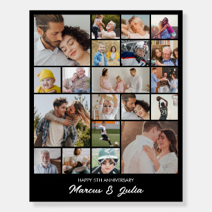 Custom Photo Collage 20 Pictures 8x10 16x20 Black Foam Board