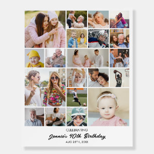 Custom Photo Collage 20 Pictures 8x10 16x20 White Foam Board