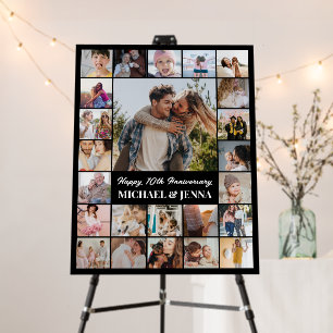 Custom Photo Collage 24 Picture 11x14 22x28 Black Foam Board