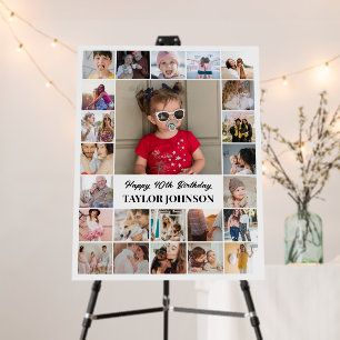 Custom Photo Collage 24 Picture 11x14 22x28 White Foam Board