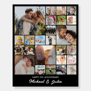 Custom Photo Collage 25 Pictures 8x10 16x20 Black Foam Board