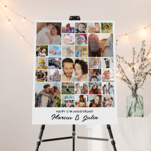Custom Photo Collage 30 Pictures 11x14 22x28 White Foam Board